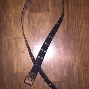 Black and silver belt